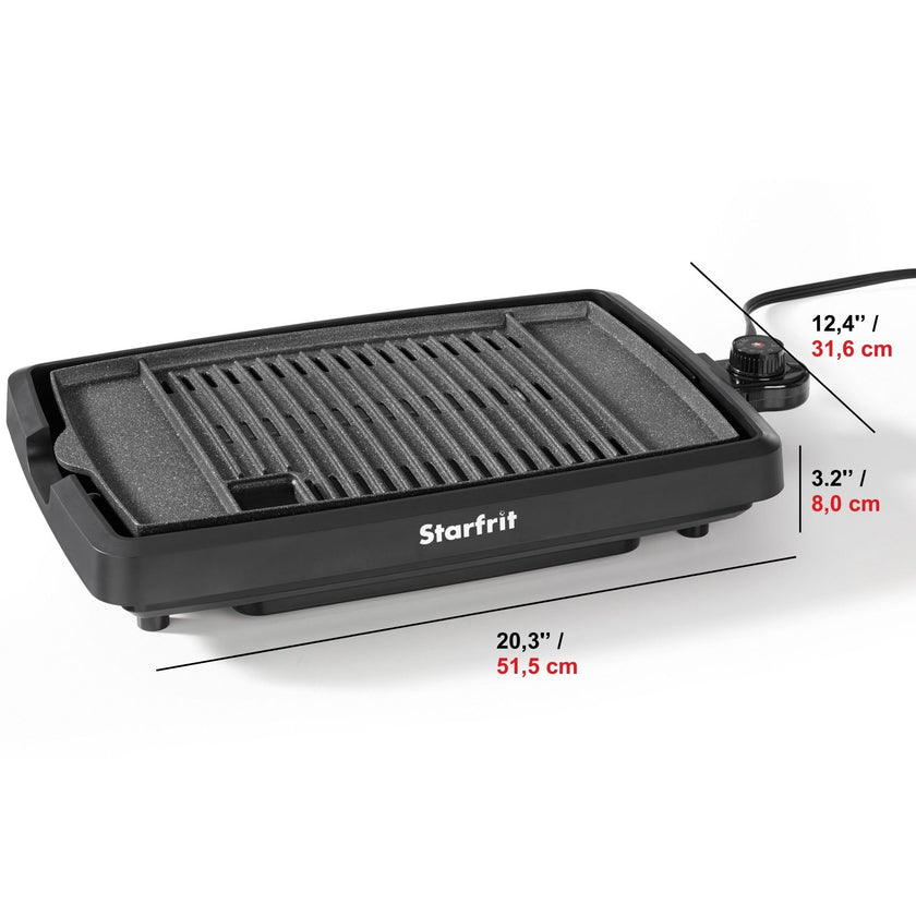 Starfrit The Rock Indoor Smokeless Electric BBQ Grill - Non-Stick 10