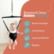 Jolly Jumper CLASSIC (Black) with Stand - ORIGINAL Baby Jumper, Indoor and Outdoor Exercise Saddle Seat, Adjustable Height, for Infants up to 28lbs 🍁 All In One Marketplace Canada