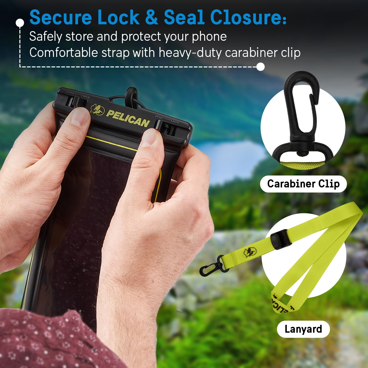 Pelican Marine Waterproof Phone Pouch (Regular) - Black/Hi-Vis Yellow 🍁 All In One Marketplace Canada