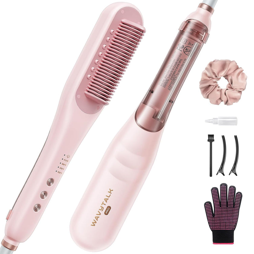 Wavytalk Pro Steam Hair Straightener Brush, Steamline Pro 3 in 1 Straightening Brush, Steam Reduces Damage, Nourishes Hair, and Expedites Straightening 🍁 All In One Marketplace Canada