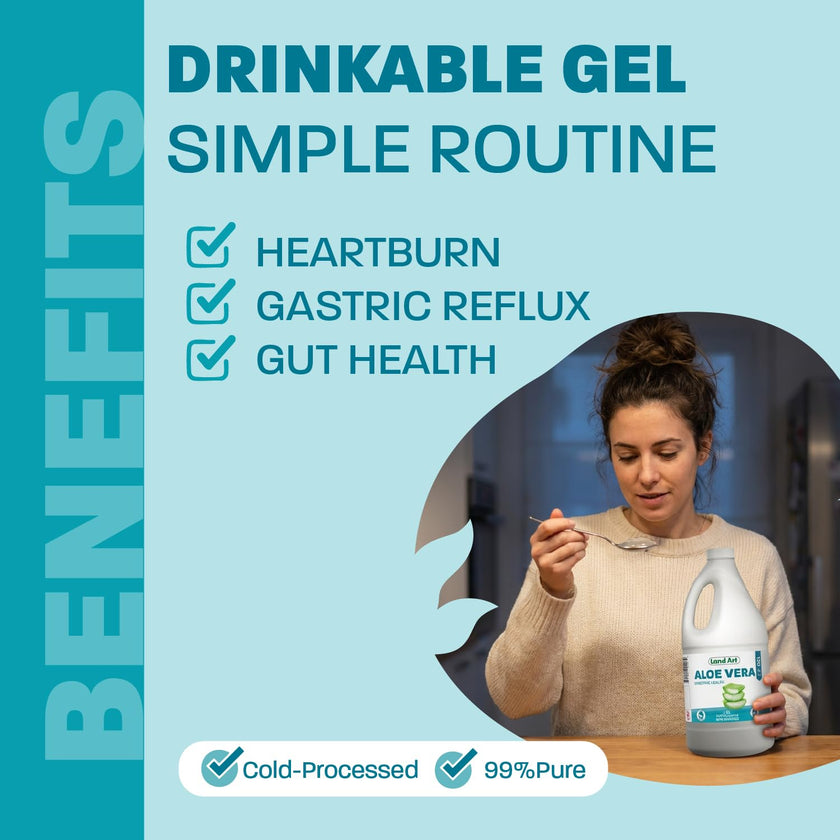 Aloe Vera Drinkable Gel, Orange, Heartburn & Acid Reflux, 1,5 L 🍁 All In One Marketplace Canada