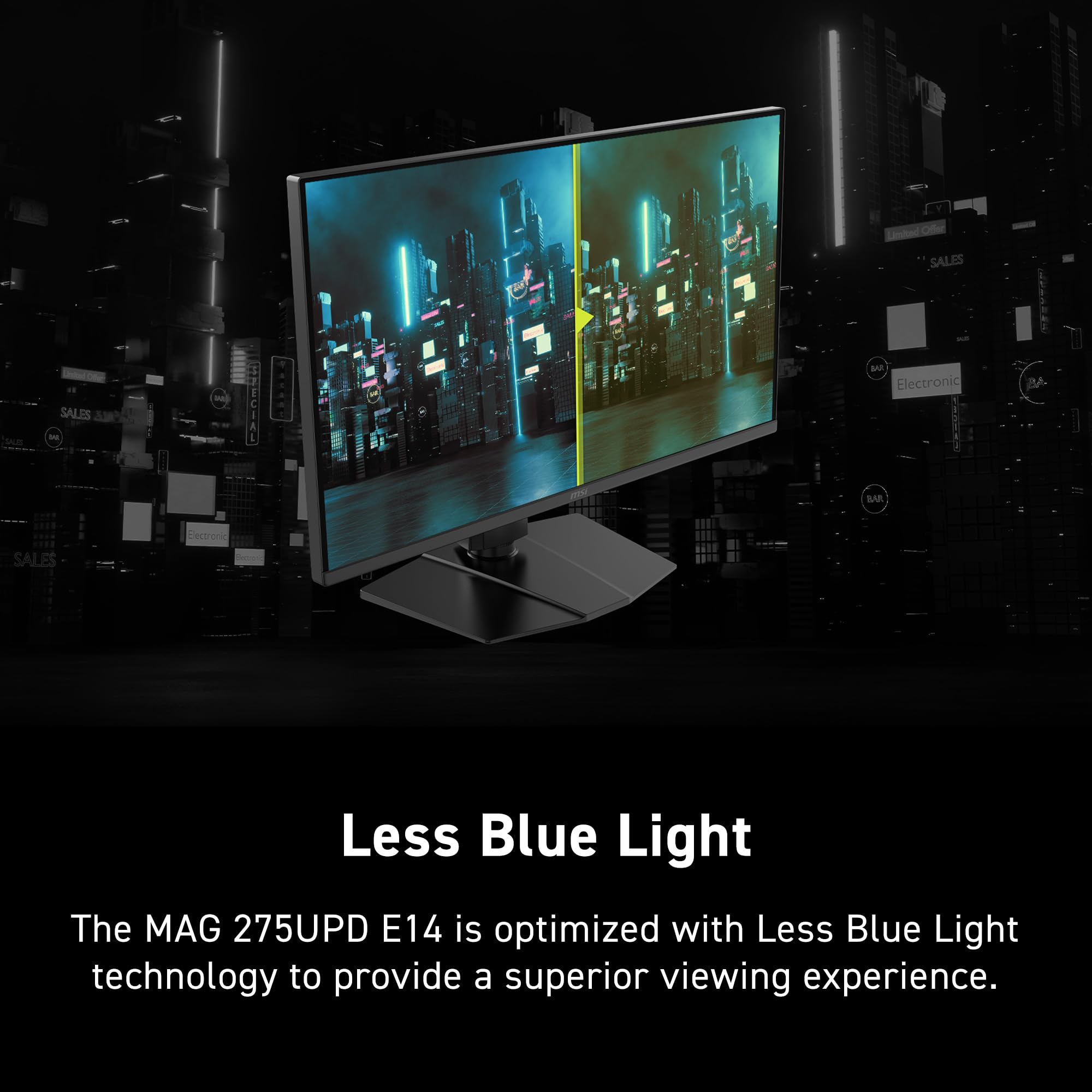MSI MAG 275UPD E14 27-inch 3840 x 2160 (UHD) Gaming Monitor, 288Hz, Adaptive-Synch, HDMI, DisplayPort, VESA Mountable, Tilt, Height Adjustable, Speaker, 1ms, Black 🍁 All In One Marketplace Canada