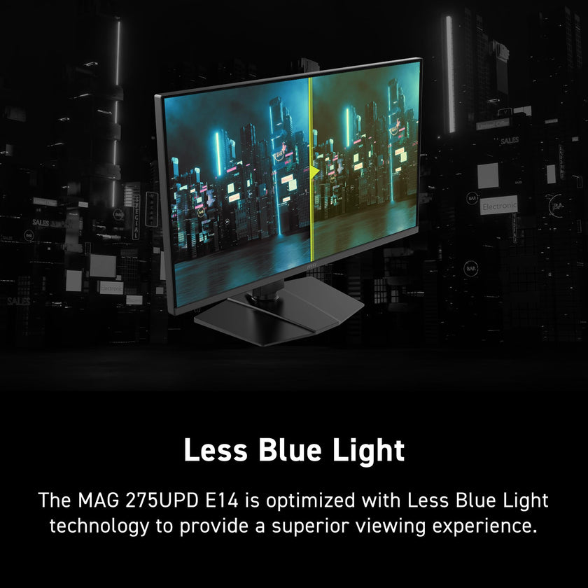 MSI MAG 275UPD E14 27-inch 3840 x 2160 (UHD) Gaming Monitor, 288Hz, Adaptive-Synch, HDMI, DisplayPort, VESA Mountable, Tilt, Height Adjustable, Speaker, 1ms, Black 🍁 All In One Marketplace Canada