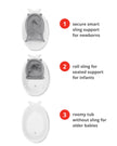 Skip Hop Infant Bath Tub 3-Stage Grow With Baby Smart Sling MOBY Bathtub White Age 0+ 🍁 All In One Marketplace Canada