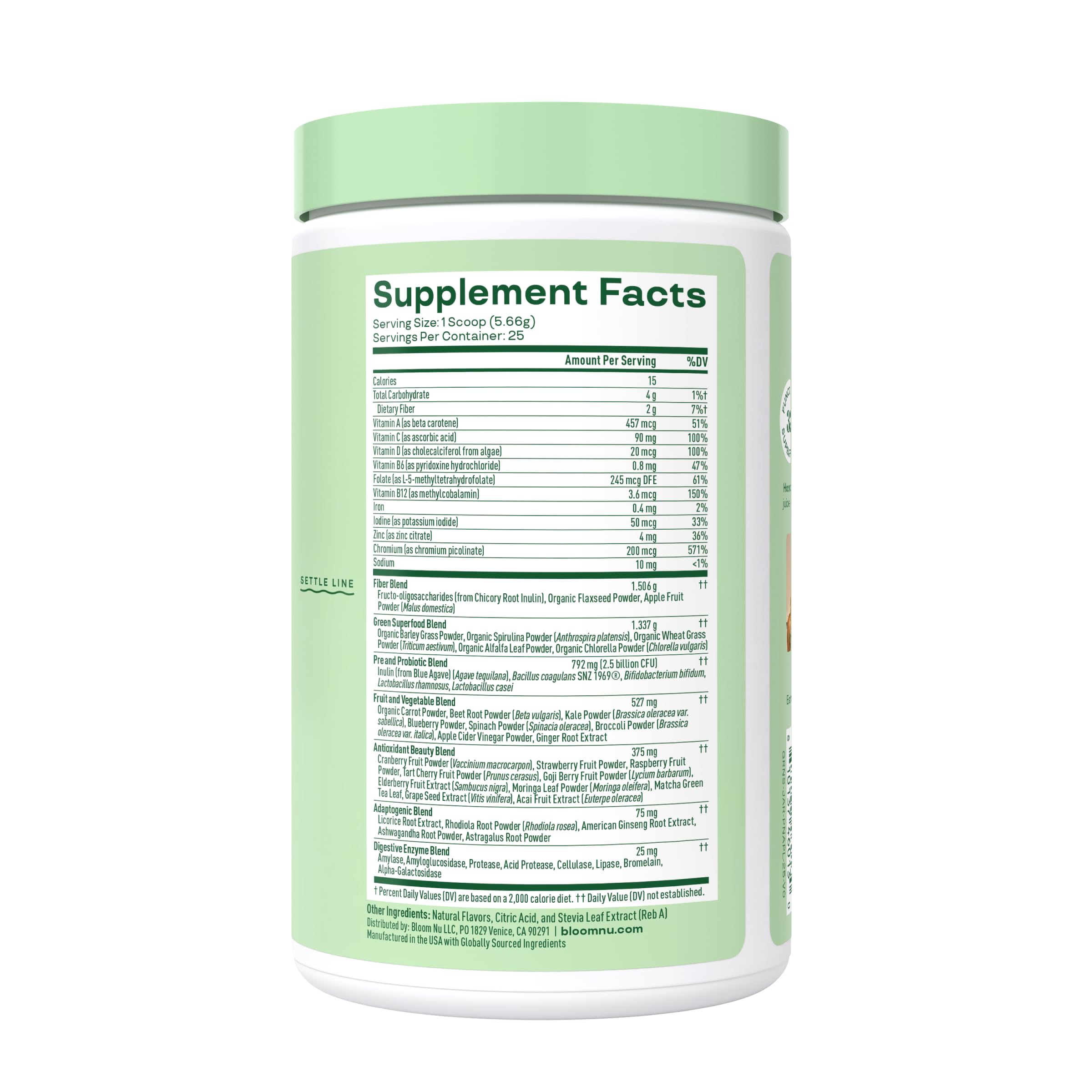 Bloom Nutrition Superfood Greens Powder, Digestive Enzymes with Probiotics and Prebiotics, Gut Health, Bloating Relief for Women, Chlorella, Green Juice Mix with Beet Root Powder, 25 SVG, Mango 🍁 All In One Marketplace Canada