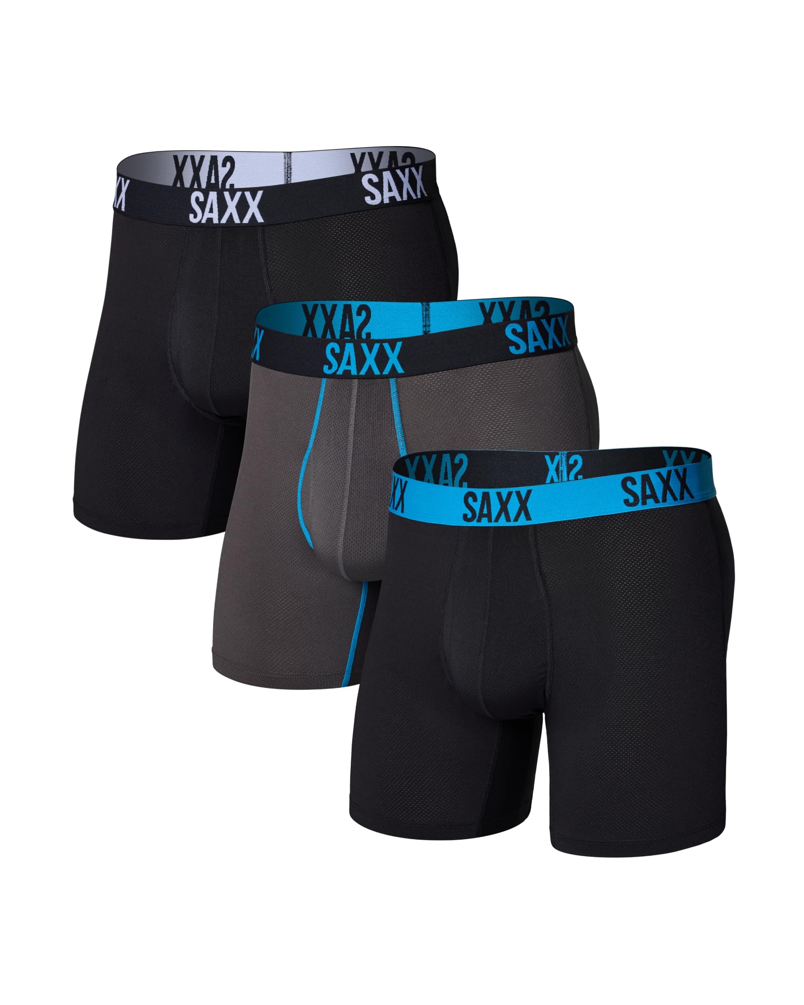 SAXX Underwear Co. Men's Core Performance Mesh Boxer Brief 3-Pack, Black/Graphite/Athletic, Medium 🍁 All In One Marketplace Canada