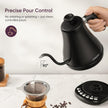 Cosori Electric Gooseneck Kettle,5 Temperature Control Presets, Pour Over Kettle for Coffee & Tea, 1200W Fast Heating, 100% Stainless Steel Inner Lid & Bottom, Tea Kettle, 0.8L/Matte Black 🍁 All In One Marketplace Canada