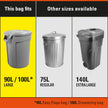 Hefty™ Garbage Bags, Value Pack Large 90 Litres Black, Drawstring, 80 Bags, Fits simplehuman code X 🍁 All In One Marketplace Canada