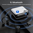 HAPPRUN Native 1080P Bluetooth Projector, Full HD Portable Outdoor Movie Projector with Built-in Speaker, Compatible with Smartphone, HDMI, USB, AV, Fire Stick, PS5 for Home, Bedroom, Outdoor Use 🍁 All In One Marketplace Canada