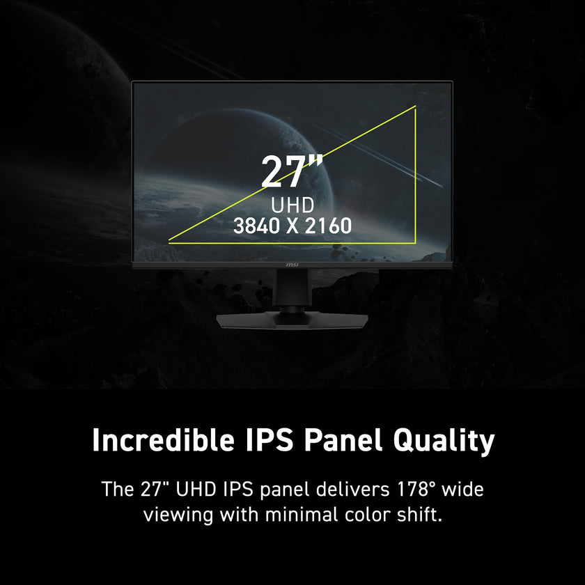 MSI MAG 275UPD E14 27-inch 3840 x 2160 (UHD) Gaming Monitor, 288Hz, Adaptive-Synch, HDMI, DisplayPort, VESA Mountable, Tilt, Height Adjustable, Speaker, 1ms, Black 🍁 All In One Marketplace Canada