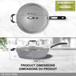 Starfrit The Rock Terra 30cm Ceramic Deep Fry Pan with Lid, PFAS Free 🍁 All In One Marketplace Canada