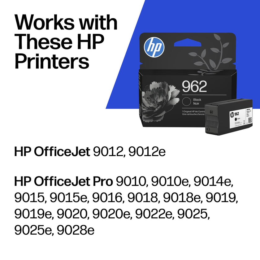 Original HP 962 Black Ink Cartridge | Works with HP OfficeJet 9010 Series, HP OfficeJet Pro 9010, 9020 Series | Eligible for Instant Ink | 3HZ99AN 🍁 All In One Marketplace Canada