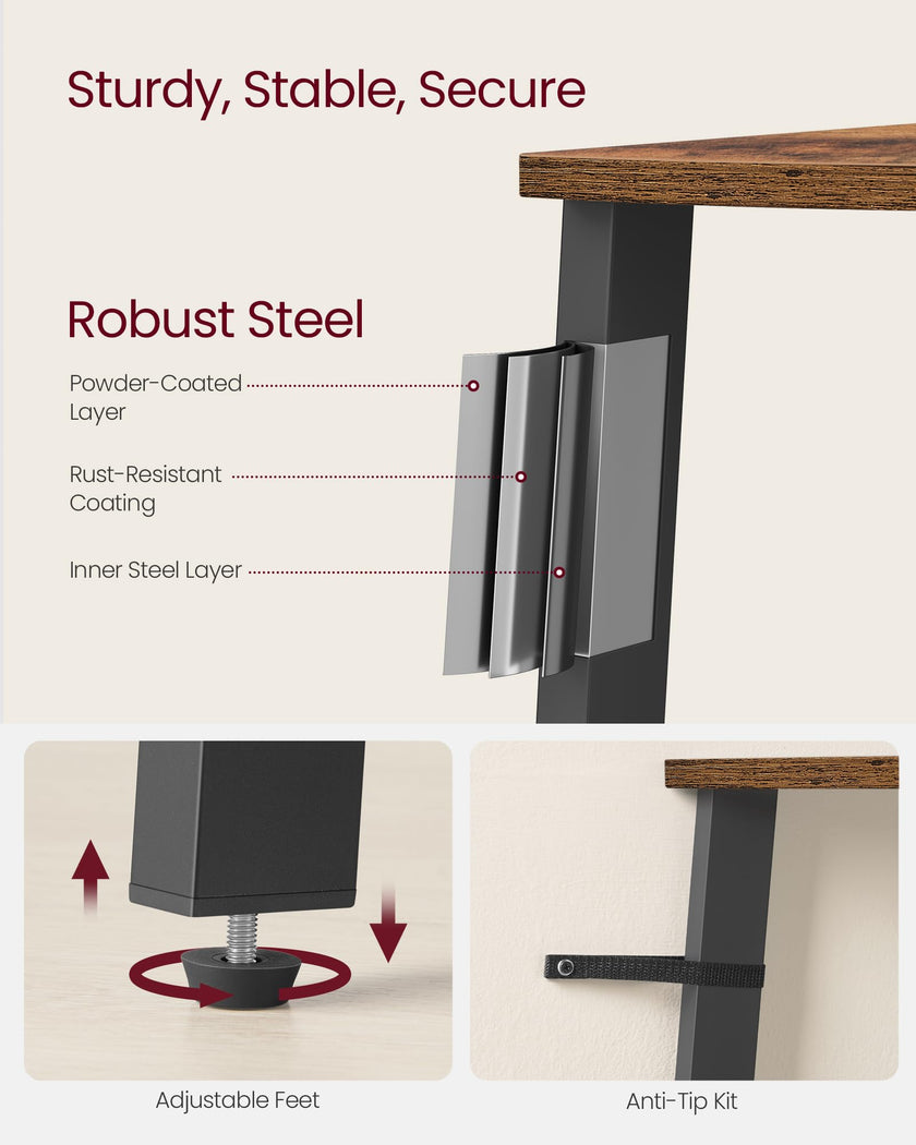 VASAGLE Corner Shelf Stand, 4-Tier Corner Bookshelf, Industrial Ladder Shelf, Plant Stand for Living Room, Office, Kitchen, Rustic Brown and Matte Black ULLS34X 🍁 All In One Marketplace Canada