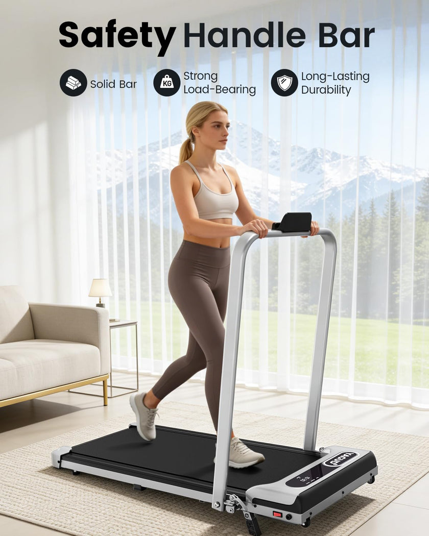 Yagud Walking Pad with 8% Incline, 3 in 1 Treadmill for Home & Office, 2.5HP Under Desk Treadmill with Handle, Portable Treadmill with Remote Control & Led Display, No Installation 🍁 All In One Marketplace Canada