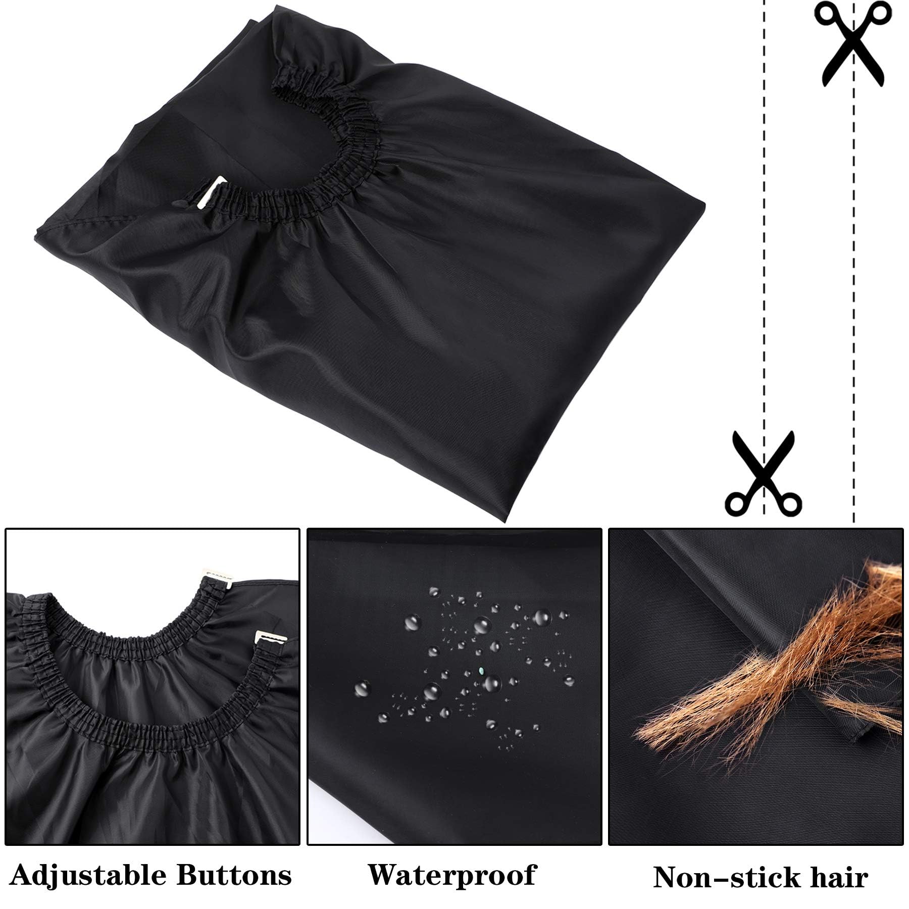 Professional Hair Cutting Cape with Neck Duster Brush, Salon Barber Cape, Hair Cutting Accessories (Solid color) 🍁 All In One Marketplace Canada