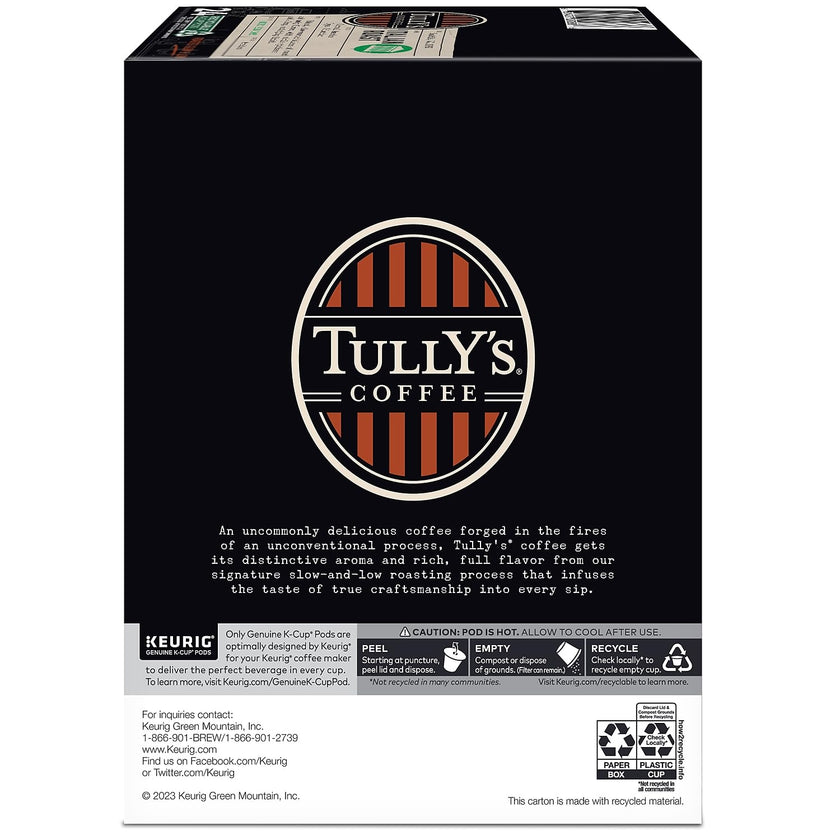 Tully's Certified Italian Roast Coffee K-Cup Pods for Keurig Coffee Makers, Box of 24 🍁 All In One Marketplace Canada