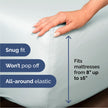 Queen Size 4 Piece Sheet Set - Comfy Breathable & Cooling Sheets - Hotel Luxury Bed Sheets for Women & Men - Deep Pockets, Easy-Fit, Extra Soft & Wrinkle Free Sheets - Ice Blue Oeko-Tex Bed Sheet Set 🍁 All In One Marketplace Canada