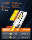 SEALIGHT H11 LED Fog Light Bulbs or DRL, 12000LM H8 H9 H16 Fog Lights LED Bulbs 600% Brightness Upgrade, F5 1:1 Size 100% Successful Installation for Trucks Cars, Pack of 2 🍁 All In One Marketplace Canada
