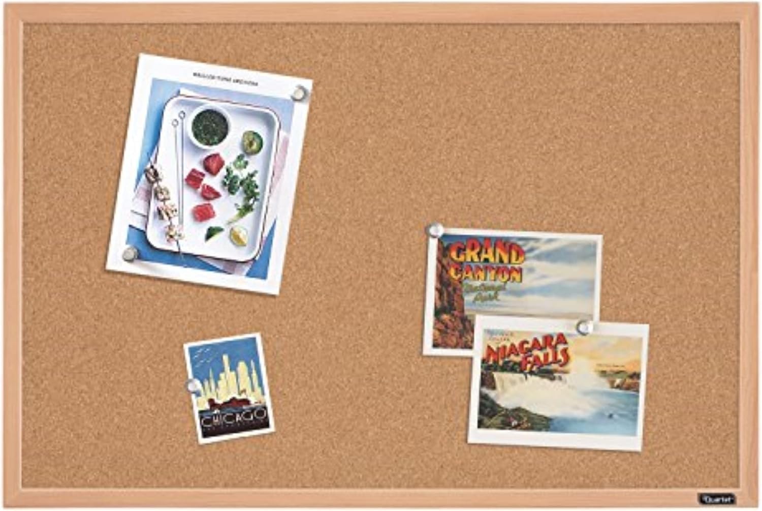 Quartet Natural Cork Bulletin Board, 35
