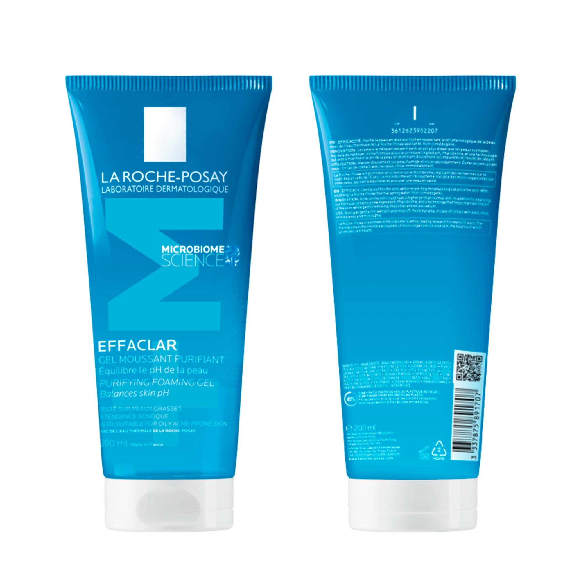 La Roche-Posay Face Wash Gel Cleanser, Effaclar Gentle Purifying Foaming Gel for Oily and Sensitive Acne-Prone Skin. Alcohol-free, Soap-Free, Paraben-free, Non-Comedogenic. 200mL 🍁 All In One Marketplace Canada
