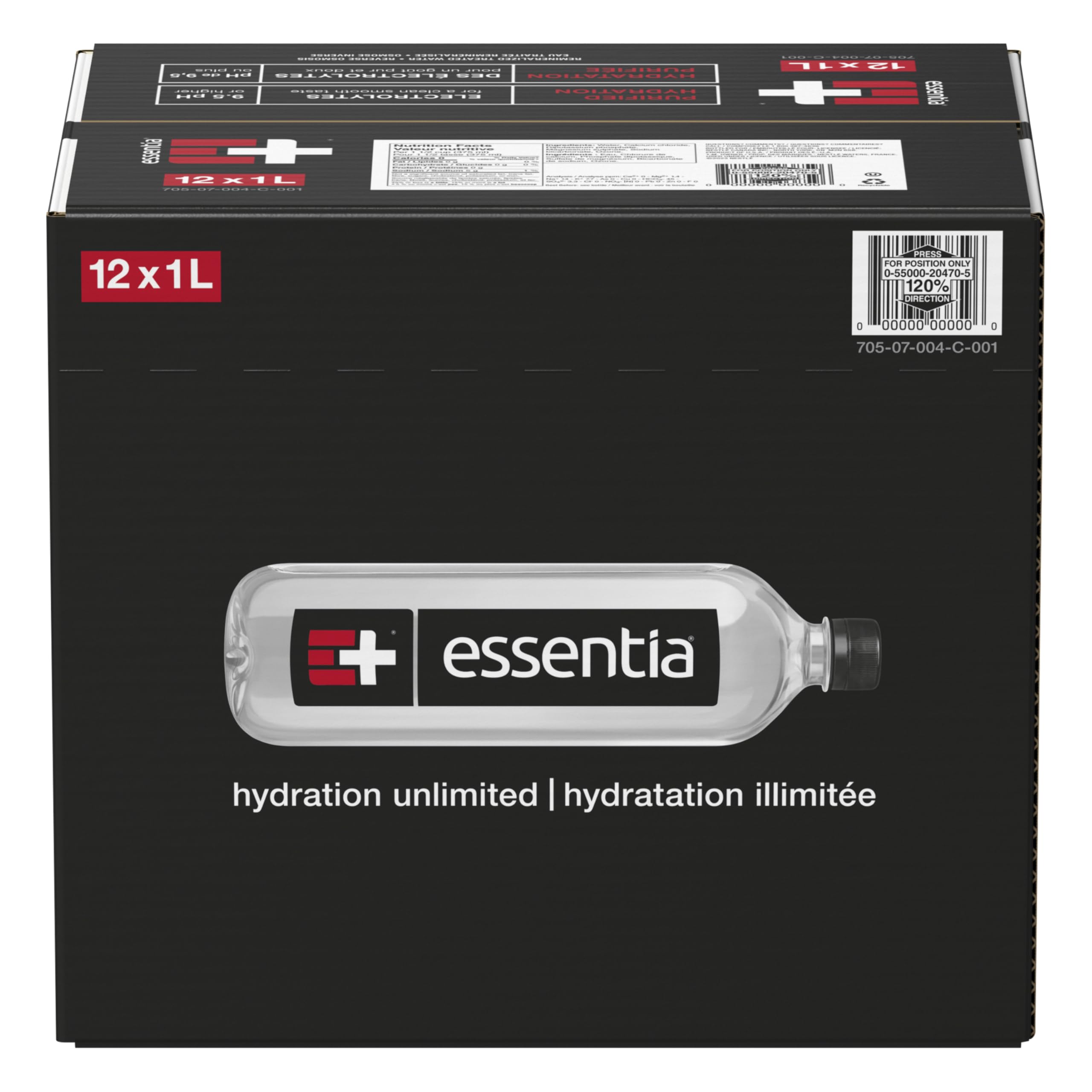 Essentia Ionized Alkaline Water, 9.5 pH or Higher, 12 Bottles, 1 L 🍁 All In One Marketplace Canada