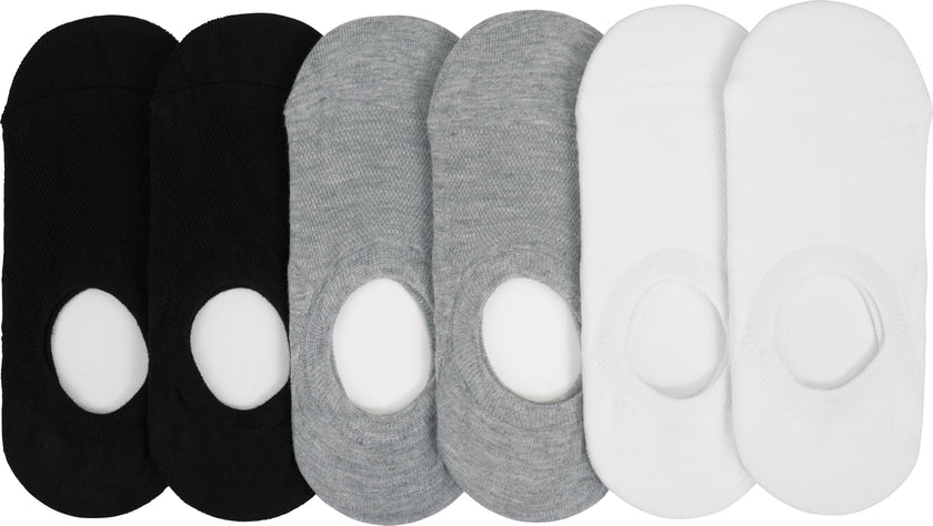 BenSorts Pack of 6 Low Cut Ankle Style Socks for Women Liner Non Slip Invisible Hidden Socks White Black Gray 6 Pairs Size 5 6 7 8 🍁 All In One Marketplace Canada