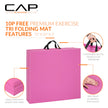 CAP Barbell Folding Exercise Mat – Durable, Anti-Tear, Thick Padding for Fitness, Aerobics, Gymnastics & Home Workouts. 72