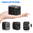 VYLEE Universal International Power Travel Plug Adapter, 5 in 1 European Travel Plug Adapter W/ 3.5A 2xUSB-A and 2xUSB C Wall Charger and Worldwide AC Outlet for Europe USA UK AUS Asia (Black Grey) 🍁 All In One Marketplace Canada