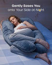 Nuliie Pregnancy Pillow for Sleeping, U Shaped Full Body Pillow Pregnancy Pillows, Maternity Pillow Support for Back, HIPS, Legs for Pregnant Women, with Washable Velvet Cover (Grey) 🍁 All In One Marketplace Canada
