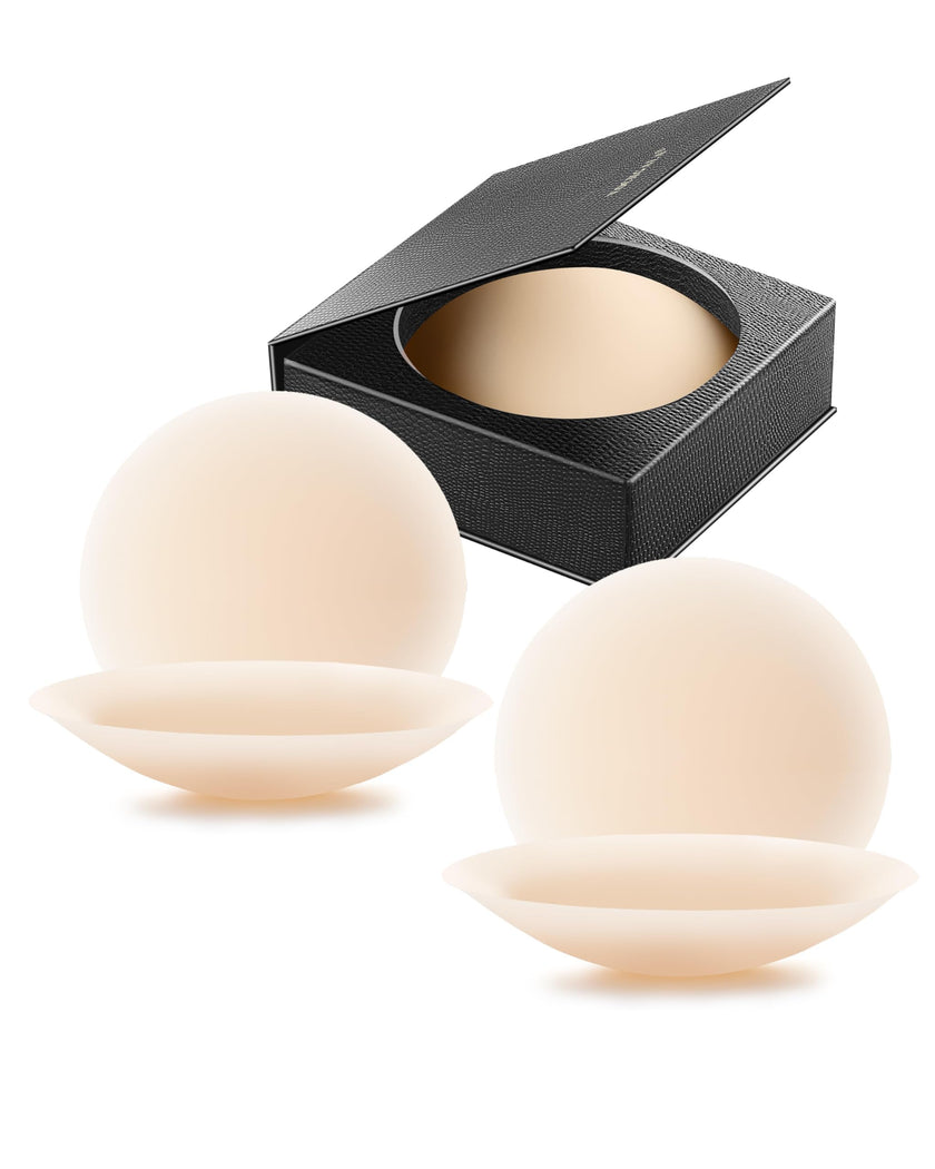 VOCH GALA Nipple Cover for Women 2 Pairs, Reusable Sticky Bra, Ultra Thin Nipple Pasties, Travel Essentials Crème 🍁 All In One Marketplace Canada