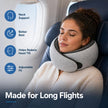 Purroch Neck Pillow Airplane, Travel Pillow with Eye Mask & Earplugs, Memory Foam Pillow with Adjustable Velcro Strap, Pillows for Travel, Plane, Car, Home, Work, Light Grey 🍁 All In One Marketplace Canada