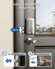 Veise Keyless Entry Door Lock with 2 Lever Handles - Electronic Keypad Deadbolt, Easy Installation Digital Smart Front Door Lock Set, Satin Nickel 🍁 All In One Marketplace Canada