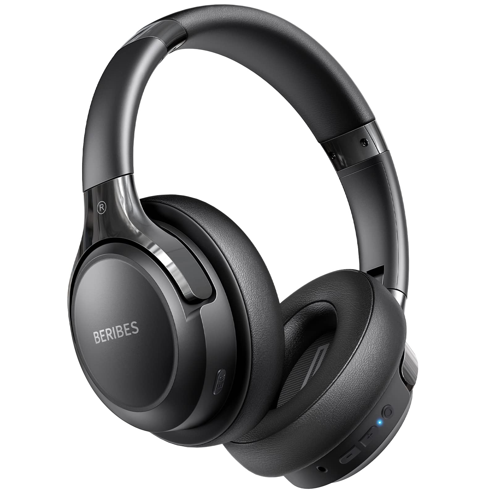 BERIBES Bluetooth Headphones Over Ear,65H Playtime and 6 EQ Modes Wireless Headphones with Microphone,Immersive Bass,HiFi Stereo,Foldable Lightweight Headset with Built-in HD Mic for Cellphone/PC/Ect. 🍁 All In One Marketplace Canada