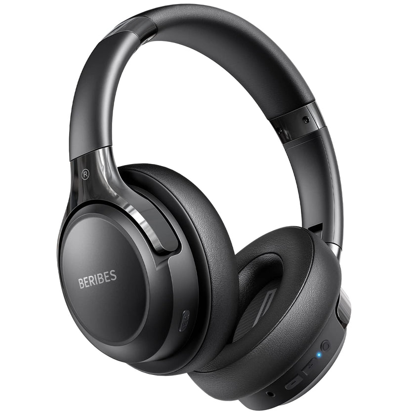 BERIBES Bluetooth Headphones Over Ear,65H Playtime and 6 EQ Modes Wireless Headphones with Microphone,Immersive Bass,HiFi Stereo,Foldable Lightweight Headset with Built-in HD Mic for Cellphone/PC/Ect. 🍁 All In One Marketplace Canada