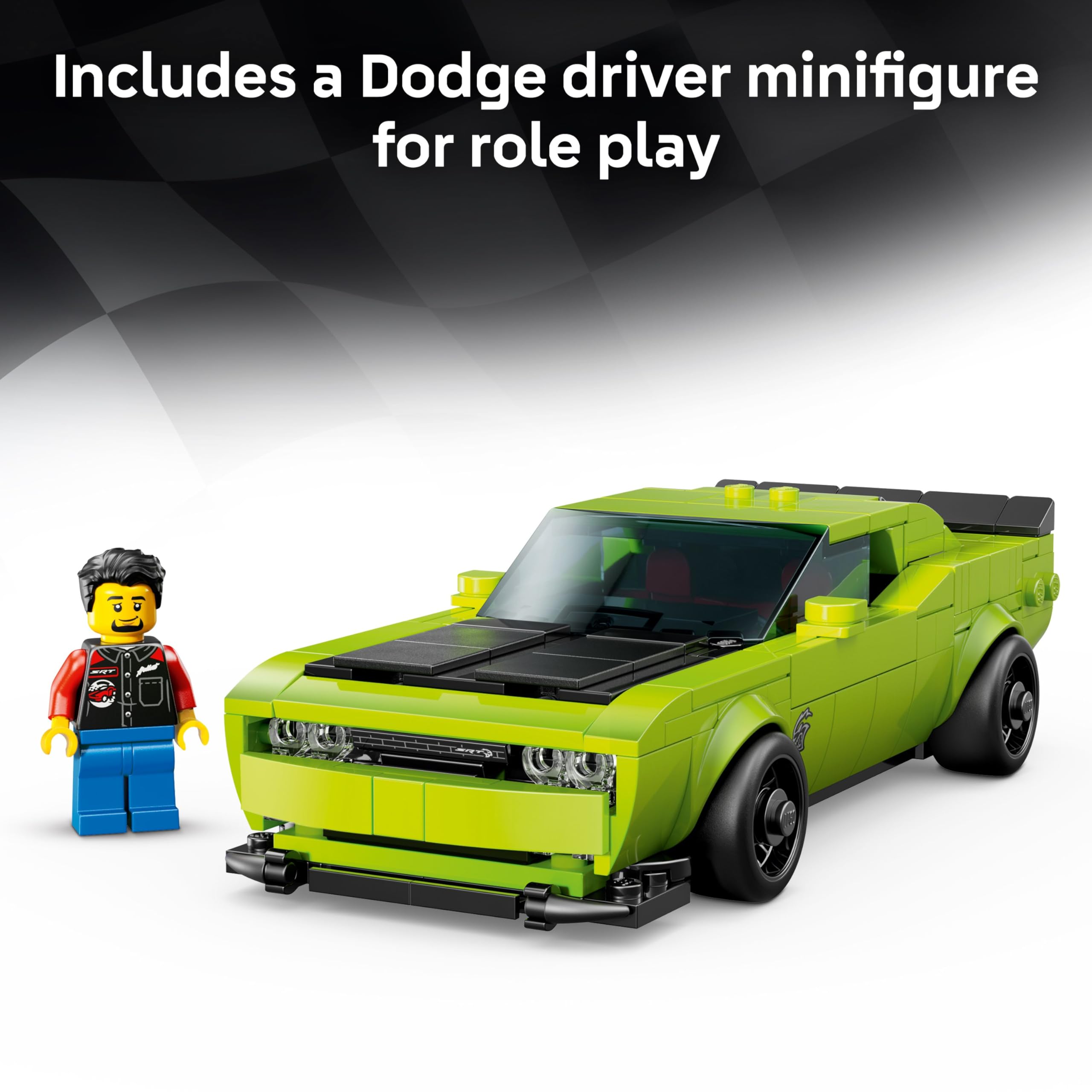 LEGO Speed Champions Dodge Challenger SRT Hellcat Sports Car Toy - Building Set for Learning, Play and Display - Kids Toy for Boys and Girls, Ages 9+ - Birthday Gift Idea for Race Car Fans - 77237 🍁 All In One Marketplace Canada