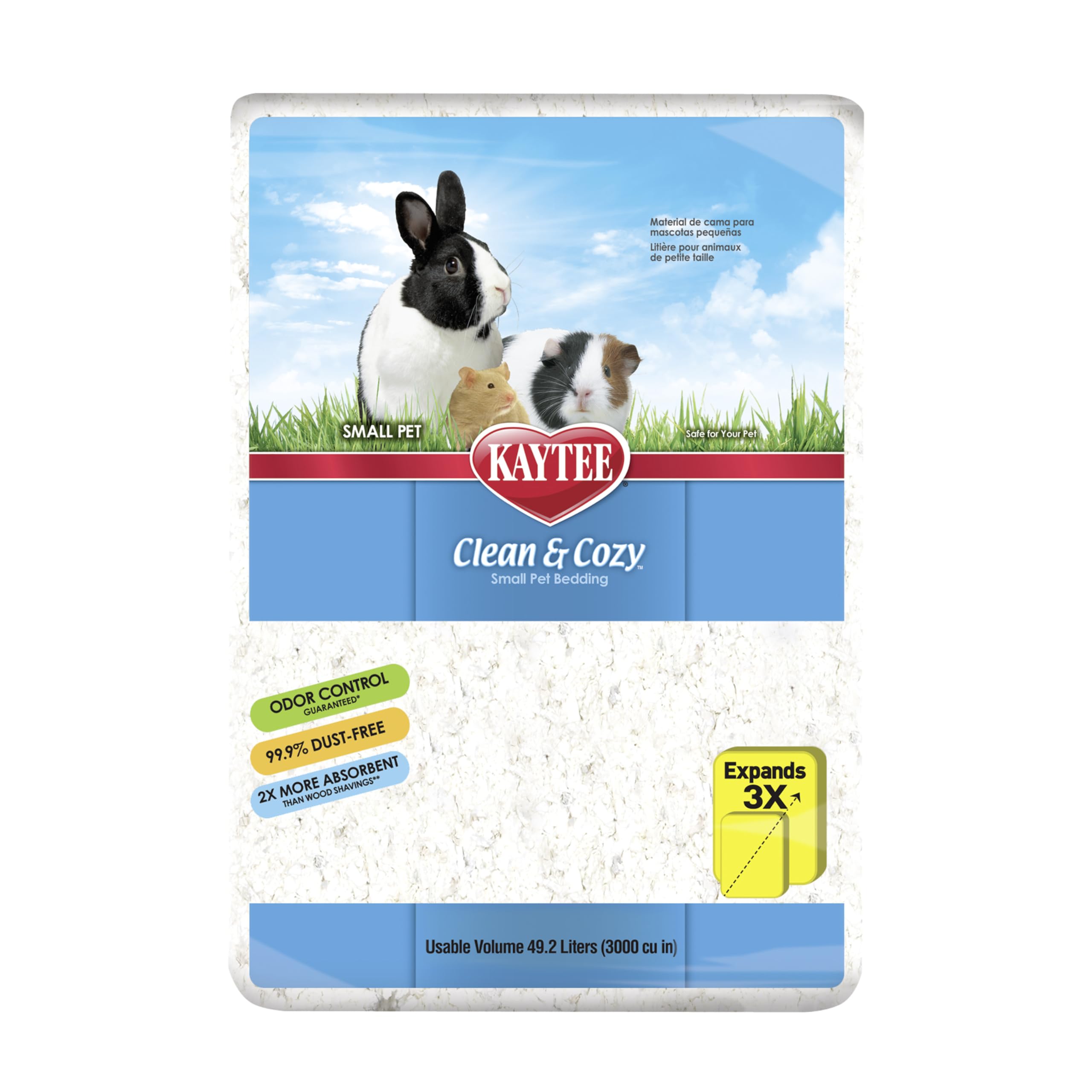 Kaytee Clean & Cozy White Bedding Pet For Guinea Pigs, Rabbits, Hamsters, Gerbils, and Chinchillas, 49.2 Liters 🍁 All In One Marketplace Canada