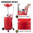VEVOR Waste Oil Drain Tank 20 Gallon Portable Oil Drain Air Operated Drainer Oil Change, Oil Drain Container, Fluid Fuel Transfer Drainage Adjustable Funnel Height, with Wheel For Easy Oil Removal 🍁 All In One Marketplace Canada