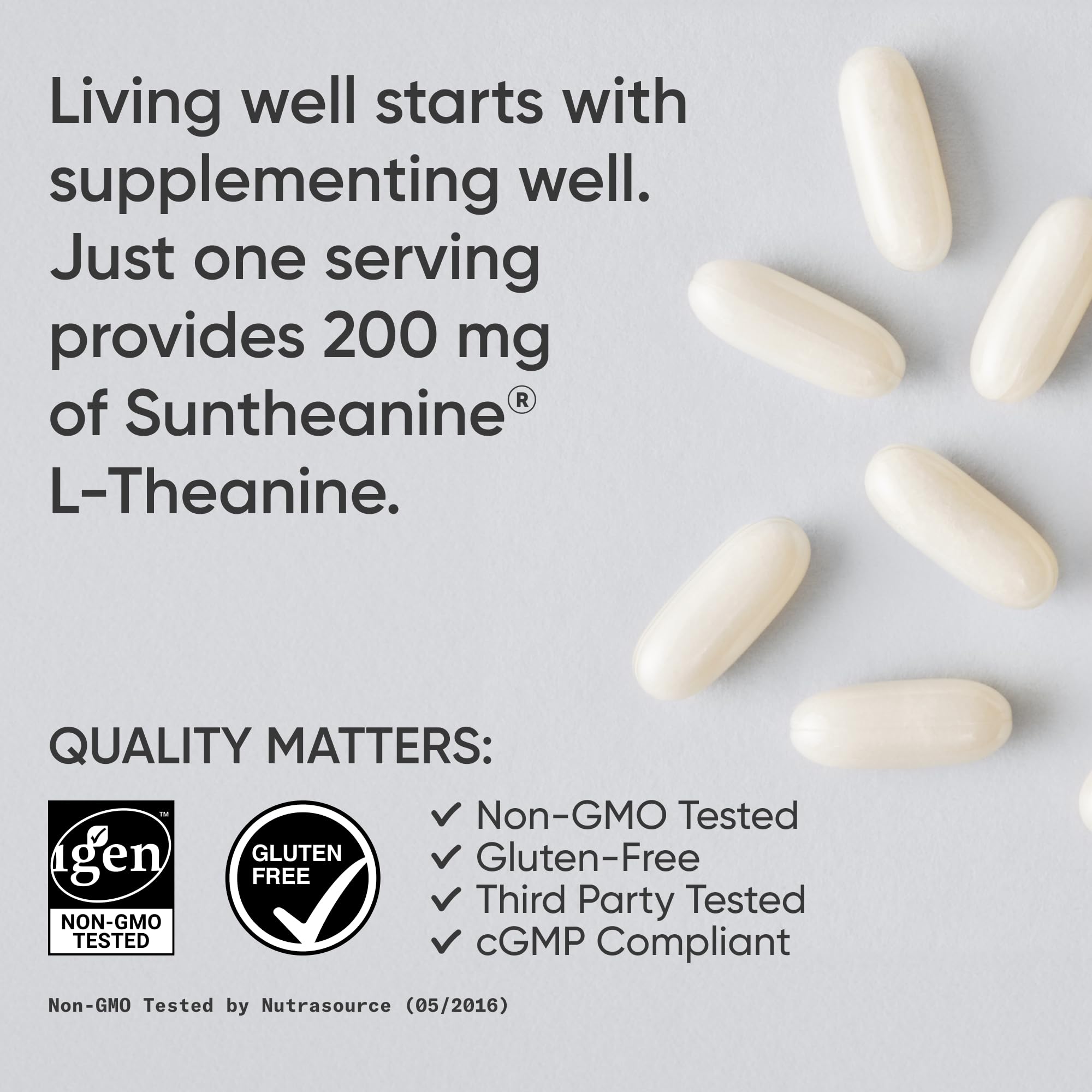 Sports Research® Double Strength ‘Suntheanine’ L-Theanine with Organic Coconut Oil - Promotes Alertness, Focus, and Relaxation without Drowsiness - 200 mg L Theanine Supplement - 60 Softgel Capsules 🍁 All In One Marketplace Canada