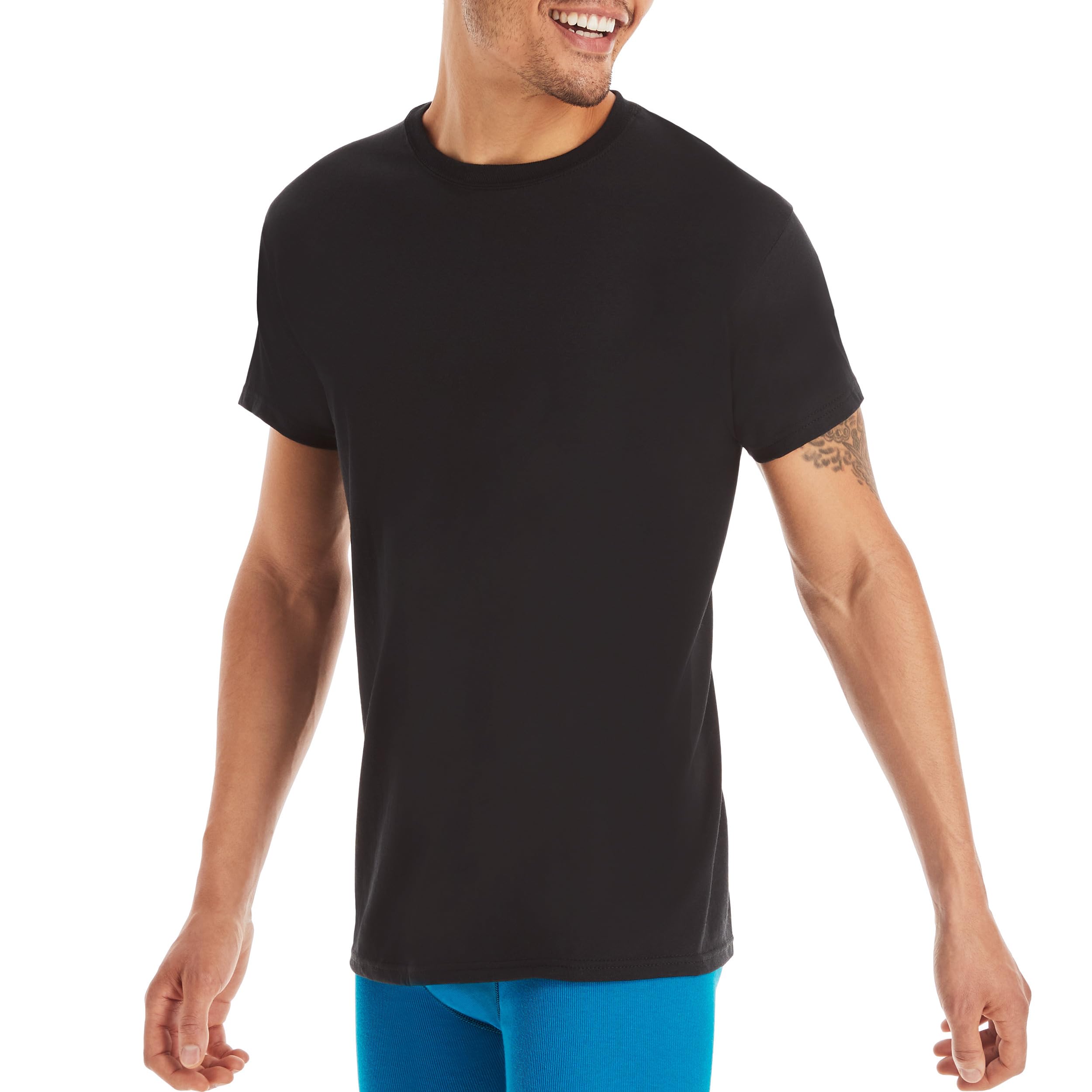Hanes Men's 4 Pack FreshIQ Crewneck Undershirt, Assorted, X Large 🍁 All In One Marketplace Canada