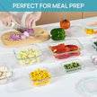 Vtopmart 8 Pack Glass Container Food Storage, Meal Prep Containers, Airtight Lunch Boxes with Leak Proof Locking Lids, for Microwave, Oven, Freezer and Dishwasher, Green 🍁 All In One Marketplace Canada