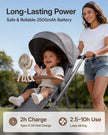 SWEETFULL Portable Stroller Fan, Pinch-Proof Baby Fan, 5-Speed Quiet Mini Clip on Fan, USB-C Rechargeable Battery, LED Display for Car Seat, Crib & Travel - Cream 🍁 All In One Marketplace Canada