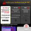 EooCoo Case Compatible with MacBook Air 13 inch M5 M4 M3 M2 2026-2022 A3449 A3240 A3113 A2681, 13.6