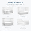 Dream On Me Synergy 5-in-1 Convertible Crib in White, Greenguard Gold Certified, BSA Certified, 3 Mattress Height Settings, Classic Nursery Furniture 🍁 All In One Marketplace Canada