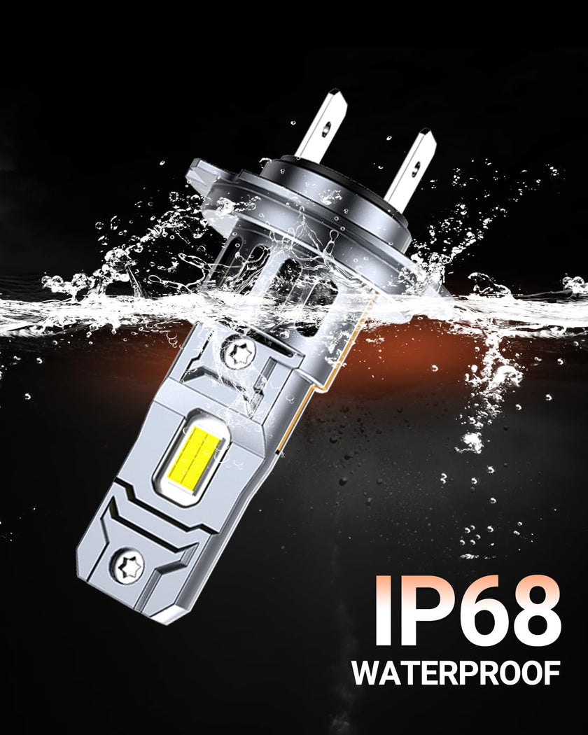 SEALIGHT 2026 Upgraded H7 LED Headlight Bulbs, 1:1 Design 62,000LM 1000% Brighter H7 LED Bulbs, 6500K Cool White H7 Halogen Replacement, Plug and Play, Non-polarity, IP68 Waterproof, Pack of 2 🍁 All In One Marketplace Canada