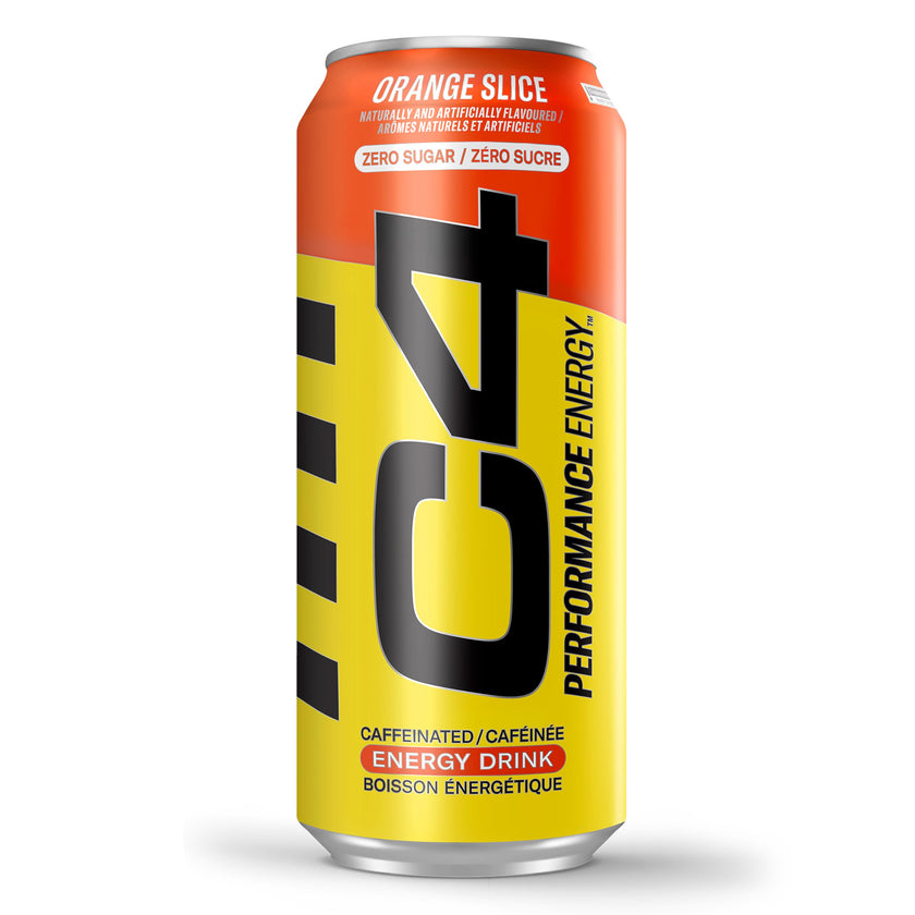 Cellucor C4 Performance Energy Drink, Orange Slice, Carbonated Sugar Free Drink with no Artificial Colours or Dyes, 473mL, 12 count 🍁 All In One Marketplace Canada