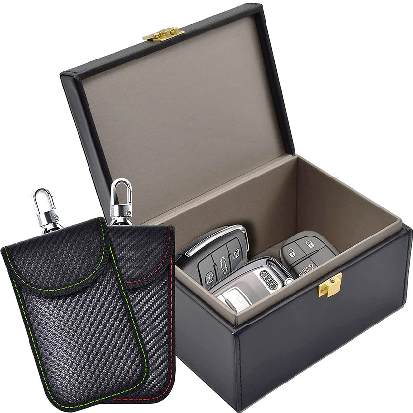 Faraday Box for Car Keys & 2 Pack Faraday Bag for Key Fob Protector, RFID Key Box Faraday Pouch Cage Car Key Signal Blocking Box Anti Theft Car Key Box Signal Blocker 🍁 All In One Marketplace Canada