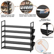 Shoe Rack 5 Tier Shoe Organizer Shoe Storage 20-25 Pairs for Closet Entryway Shoes Holder Space Saving Tall Shoes Shelf for Bedroom Garage Door 🍁 All In One Marketplace Canada
