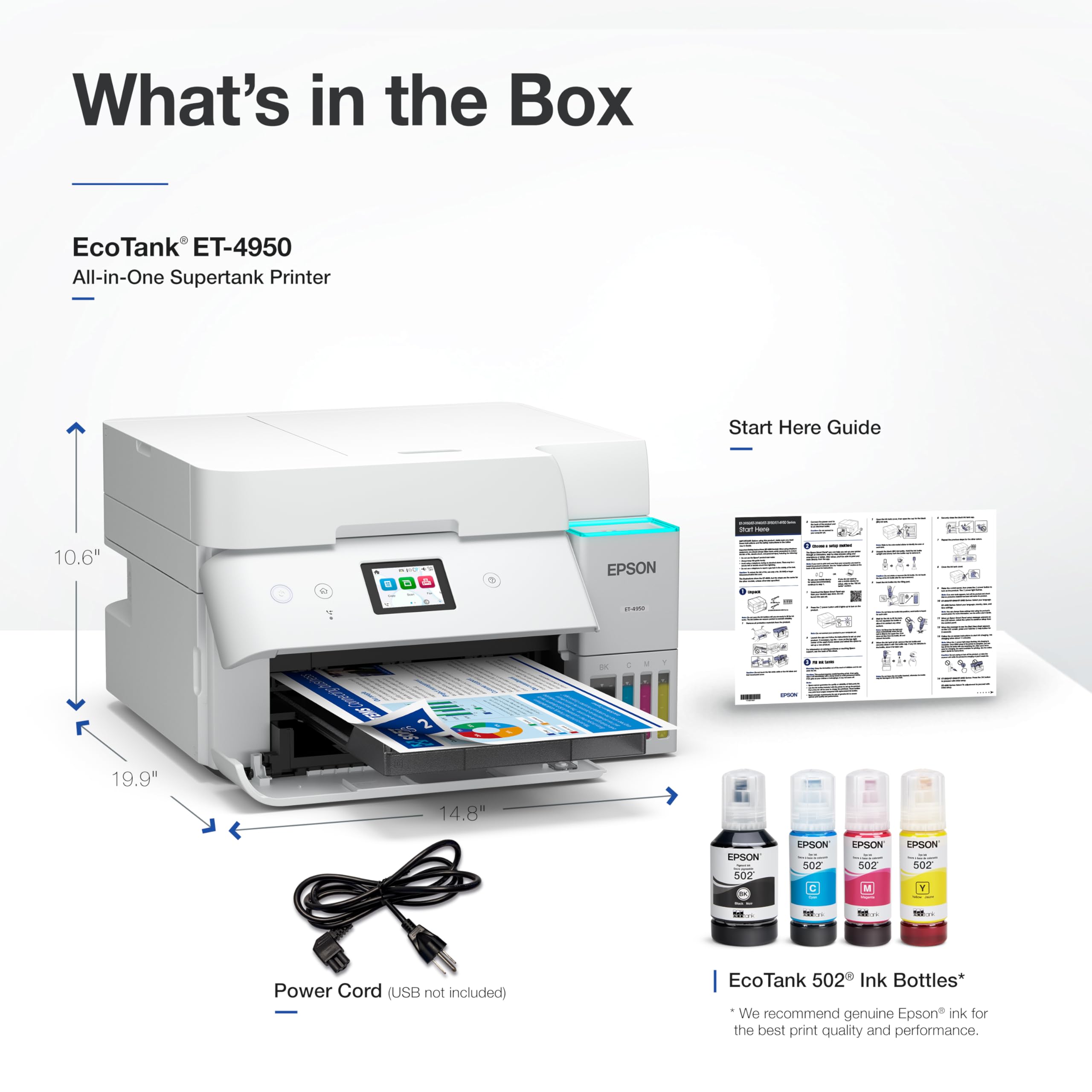 Epson EcoTank ET-4950 Wireless Color All-in-One Supertank Printer - Black 🍁 All In One Marketplace Canada