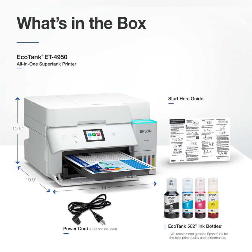 Epson EcoTank ET-4950 Wireless Color All-in-One Supertank Printer - Black 🍁 All In One Marketplace Canada