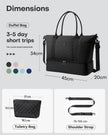 HOTOR Travel Duffel Bag - Large Weekender Bags for Women, Carry On Bag with Shoe Compartment, Overnight Bag with Toiletry Bag for Travel Essentials and Travel Accessories, Black, 34.0 x 45.0 x 20.0 cm 🍁 All In One Marketplace Canada